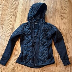 Athleta Black Quilted Ski Jacket